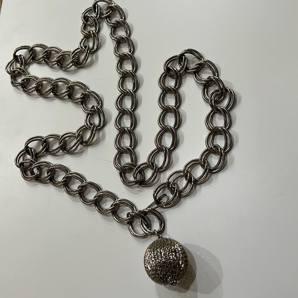 Vintage Disco Ball Silver Chain belt - Picture 2 of 3